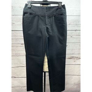 ELLE Womens Black Flat Front Dress Pants Size 2S‎